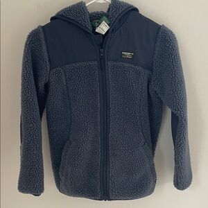 L.L. Bean Boys hooded Sherpa Jacket. Size 10-12